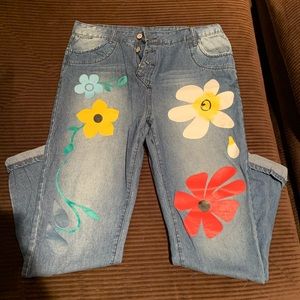Flower jeans